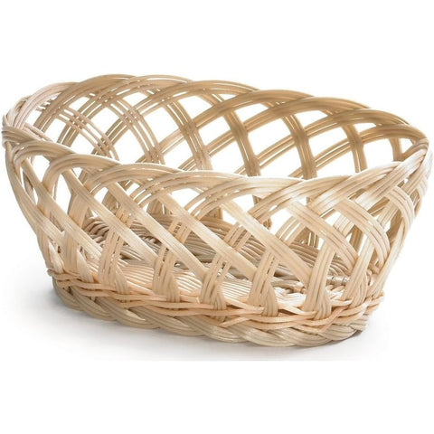 TableCraft Products 1136W Oval Natural Handwoven Polypropylene Basket