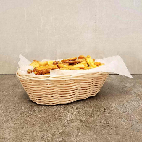 TableCraft Products 1171W 7" Oval Natural Serving Basket