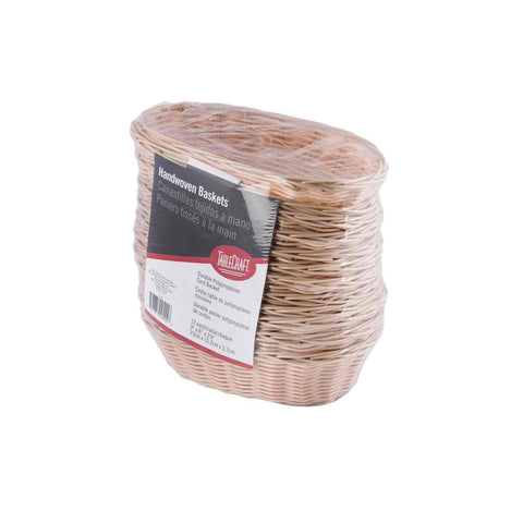 TableCraft Products 1174W 9-Inch Oval Natural Handwoven Polypropylene Serving Basket