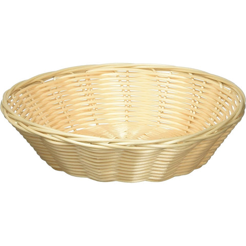 Tablecraft Products 1175W Round Natural Handwoven Polypropylene Basket