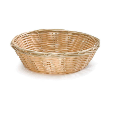 TableCraft Products 1177W 7" Dia. x 2"H Hand-Woven Round Basket