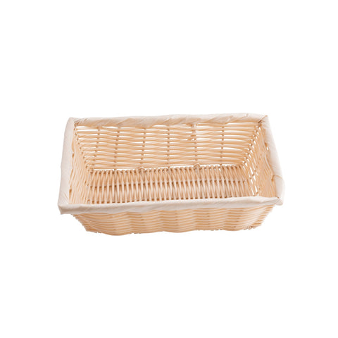 Tablecraft Products 1187W Hand-Woven Rectangular Plastic Basket