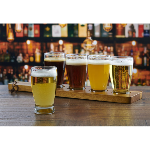 Anchor Hocking 11938 Acacia Wood Beer Flight Serving Paddle