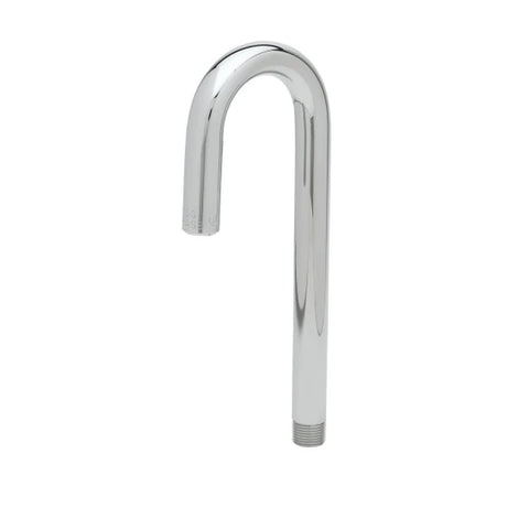 T&S Brass 119XP Rigid Gooseneck Nozzle, Plain End Tip, 8-3/4" Height