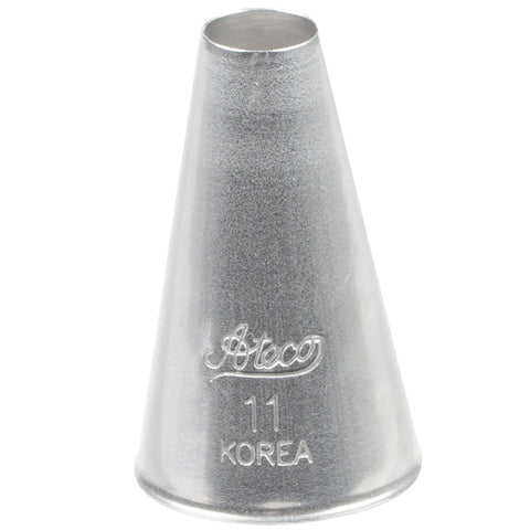 Ateco 11 Plain Round Piping Tip - Stainless Steel Pastry Tube