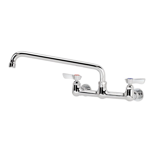 Krowne Metal 12-812L Silver Series 8" Center Wall Mount Faucet with 12" Swing Spout