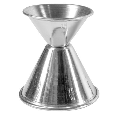 Tablecraft Products 1204 Double-Sided Combo Jigger, 3/4 oz & 1-1/2 oz, 18/8 Stainless Steel