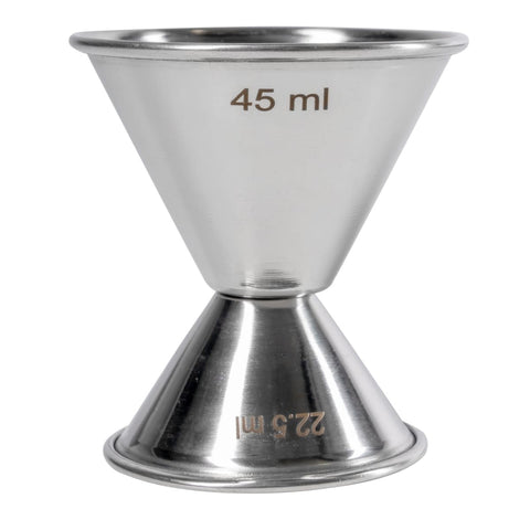 Tablecraft Products 1204 Double-Sided Combo Jigger, 3/4 oz & 1-1/2 oz, 18/8 Stainless Steel