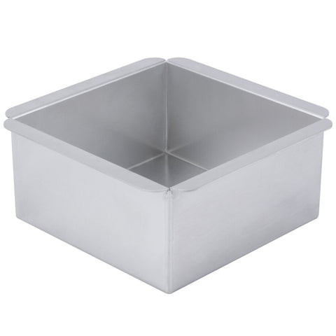 Ateco 12066 6" x 6" x 3" Aluminum Square Straight-Sided Cake Pan