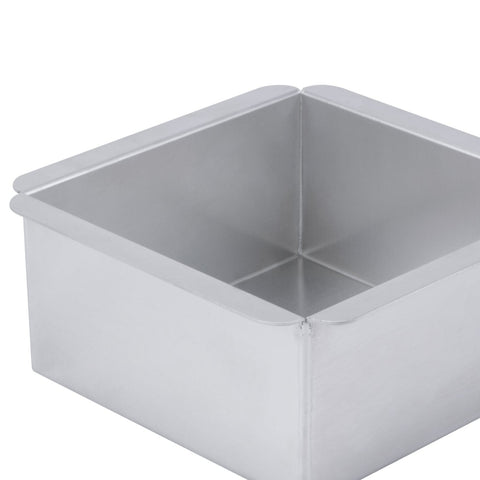 Ateco 12066 6" x 6" x 3" Aluminum Square Straight-Sided Cake Pan
