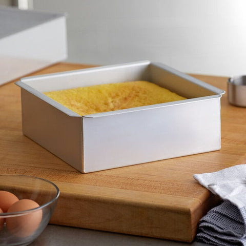 Ateco 12088 8" x 8" x 3" Aluminum Square Straight-Sided Cake Pan