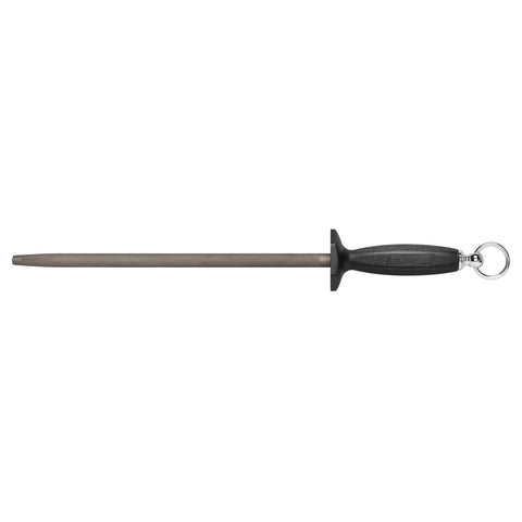 Dexter Russell 1212B 12" Traditional Butcher Steel with Black Polypropylene Handle