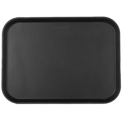 Cambro 1216CT110 Camtread 12" x 16" Black Satin Non-Skid Serving Tray