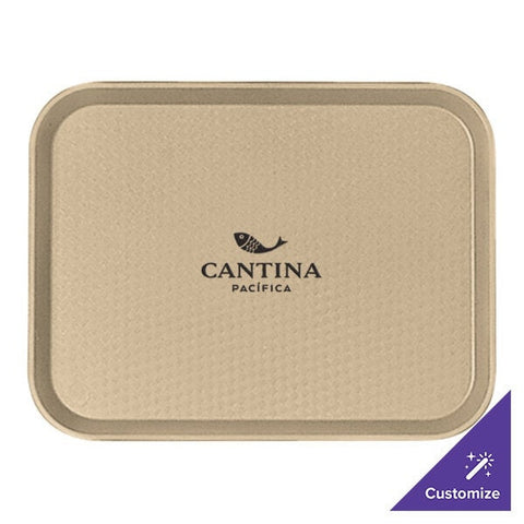 Cambro 1216FF104 12" x 16" Desert Tan Customizable Fast Food Tray