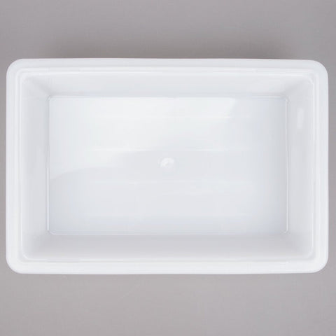 Cambro 12183P148 White Poly Food Storage Box, 18" x 12" x 3-1/2"