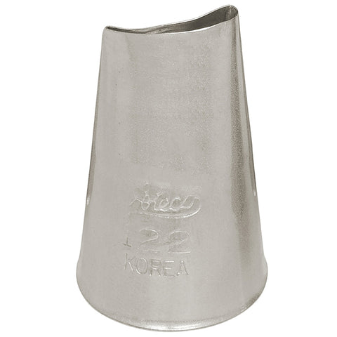 Ateco 122 Large Rose Curved Petal Pastry Piping Tip - Stainless Steel