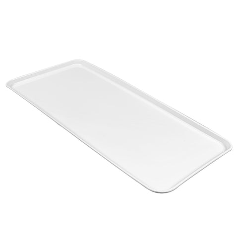 Cambro 1230MT148 Rectangular White Fiberglass Market Display Tray, 30" x 12-7/16" x 3/4"