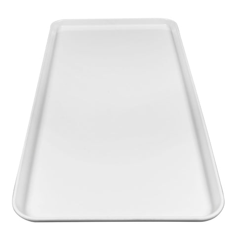 Cambro 1230MT148 Rectangular White Fiberglass Market Display Tray, 30" x 12-7/16" x 3/4"
