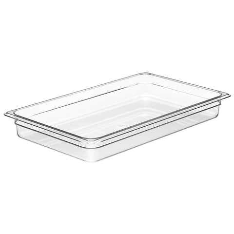 Cambro 12CW135 Camwear Full Size Clear Polycarbonate Food Pan, 2-1/2" Deep