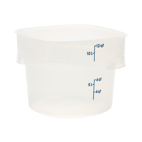 Cambro 12RFSPROPP190 12 Qt CamRound FreshPro Round Food Storage Container, Translucent Polypropylene