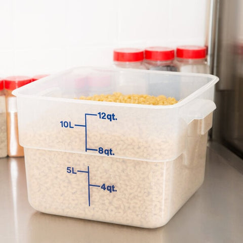 Cambro 12SFSPP190 CamSquares 12 Qt. Translucent Square Polypropylene Food Storage Container