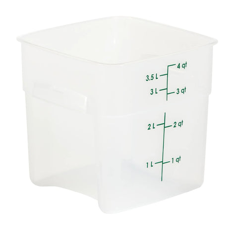 Cambro 12SFSPROPP190 FreshPro CamSquares Translucent 12 Qt Square Food Storage Container