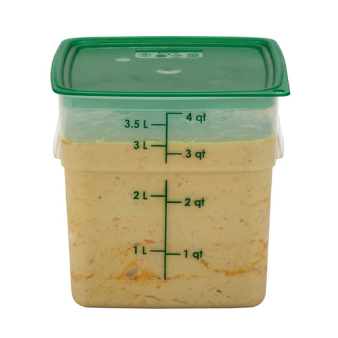 Cambro 12SFSPROPP190 FreshPro CamSquares Translucent 12 Qt Square Food Storage Container