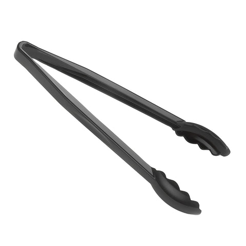 Cambro 12TGS110 12" Black Camwear Scalloped Tongs