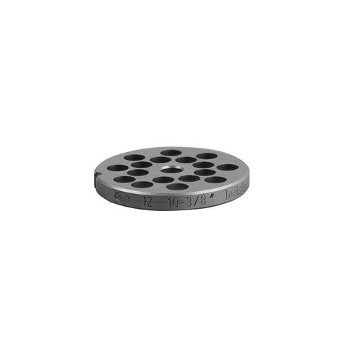 Alfa International 12 3/8 HBLS Hubless Meat Grinder Plate, Size 12, 3/8" Holes