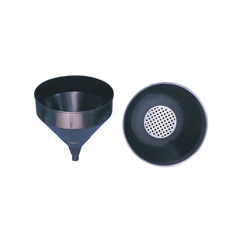 Spill-Stop 13-803 7" Black Polyethylene Drain Funnel with Medium and Coarse Screen