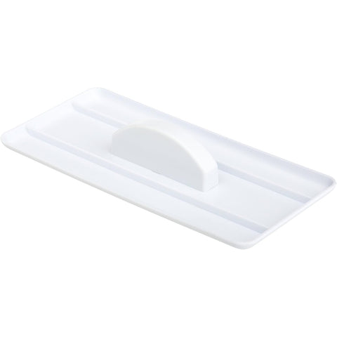 Ateco 1302 Rectangular Fondant Smoother with Handle - Food-Safe White Plastic