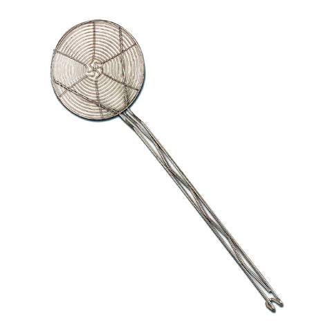Browne USA Foodservice 1306 - 6" Nickel-Plated Spiral Wire Skimmer with Hooked Handle