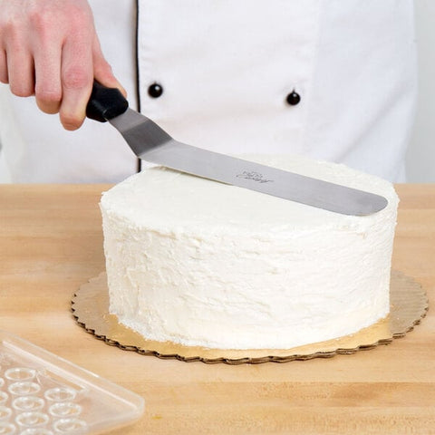 Ateco 1309 9 3/4" Tapered Offset Icing Spatula with Plastic Handle