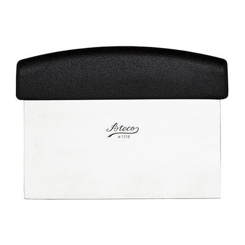 Ateco 1318 Bench Scraper / Dough Cutter with Black Polypropylene Handle, 6"