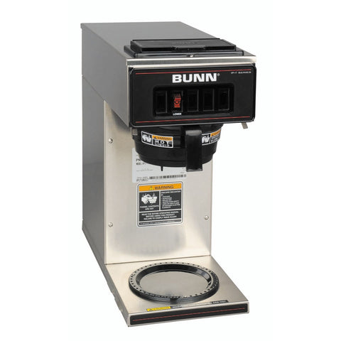 BUNN VP17-1 (13300.0001) Pourover Decanter Coffee Brewer with 1 Lower Warmer, Stainless Steel