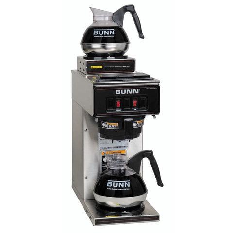 Bunn VP17-2 13300.0002 Low-Profile Pourover Coffee Brewer with 2 Warmers