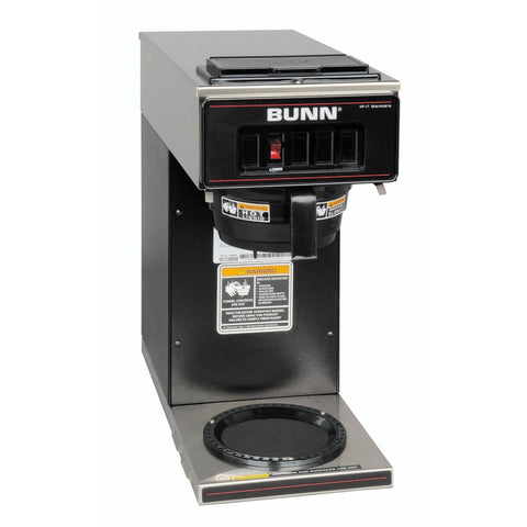 Bunn VP17-1 BLK 13300.0011 Black Pourover Coffee Brewer with 1 Lower Warmer - 120V