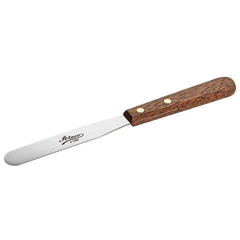 Ateco 1384 Straight Icing Spatula with 4-1/4" Stainless Steel Blade and Wood Handle