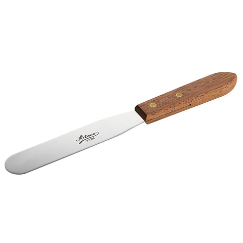 Ateco 1386 6" Straight Blade Icing Spatula with Wood Handle