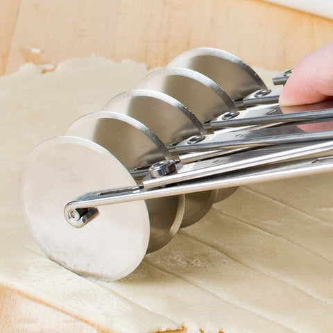 Ateco 13955 5-Wheel Stainless Steel Adjustable Pastry and Dough Cutter