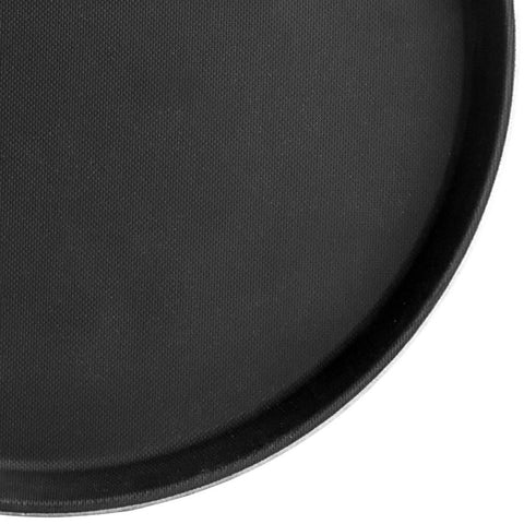 Cambro 1400CT110 Camtread 14" Round Black Non-Skid Serving Tray