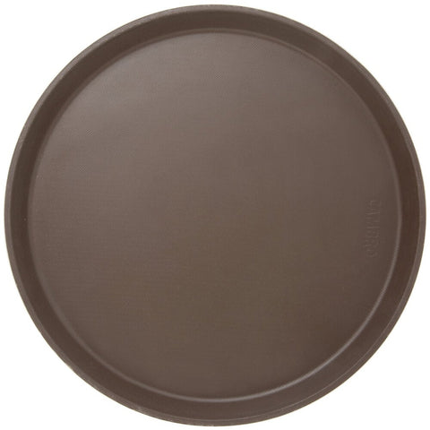 Cambro 1400CT138 Camtread 14" Round Tavern Tan Non-Skid Serving Tray