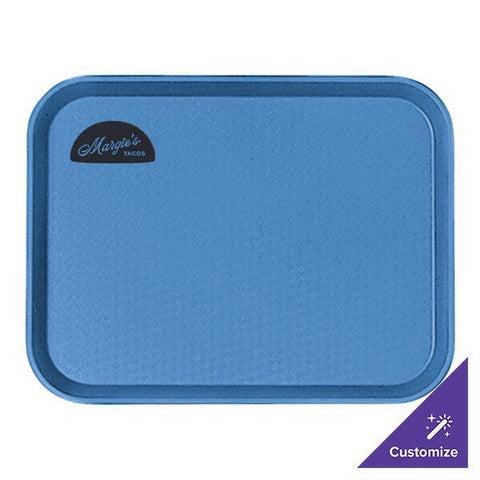 Cambro 1418FF168 Blue 14" x 18" Customizable Fast Food Tray
