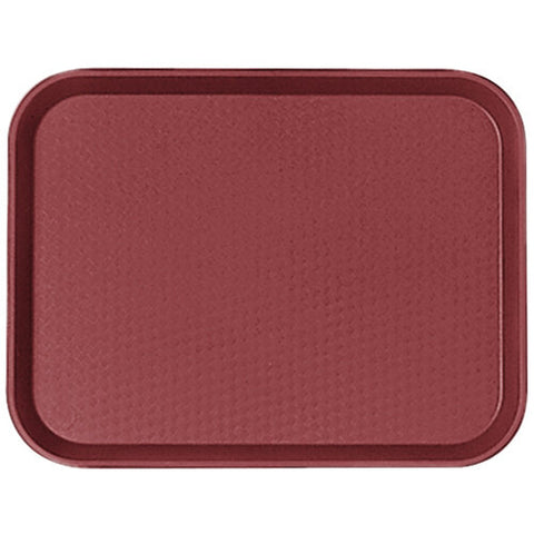 Cambro 1418FF416 14" x 18" Cranberry Customizable Fast Food Tray