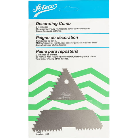 Ateco 1446 3-Sided Aluminum Decorating Comb