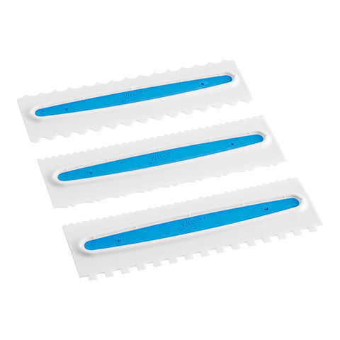 Ateco 1448 9" 3-Piece Plastic Decorating and Icing Comb Set