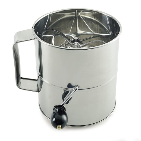 Norpro 146 - Polished Stainless Steel 8-Cup Hand Crank Flour Sifter