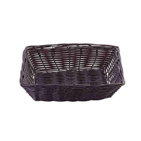 Tablecraft 1472 Brown 9" Rectangular Handwoven Polypropylene Basket