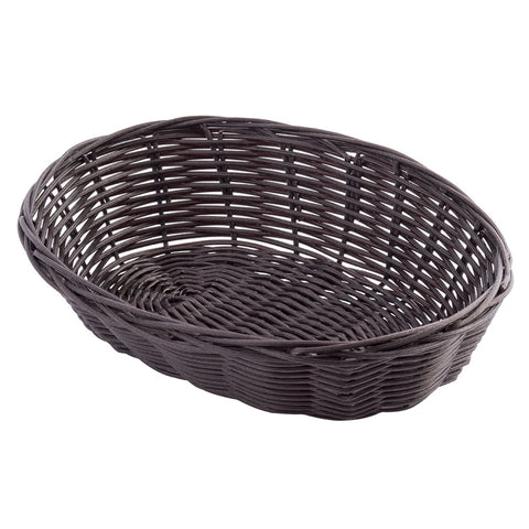 Tablecraft Products 1474 Hand-Woven Oval Bread Basket, Brown Polypropylene Cord, 9 x 6 x 2-1/4"