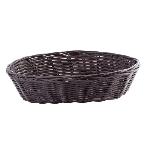Tablecraft Products 1474 Hand-Woven Oval Bread Basket, Brown Polypropylene Cord, 9 x 6 x 2-1/4"